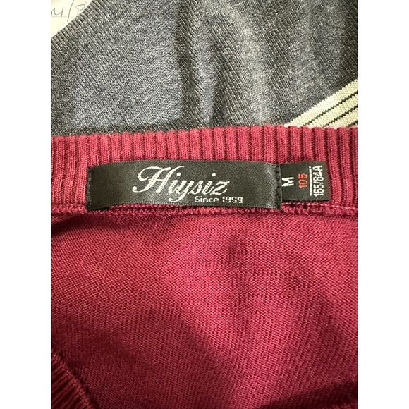 Men's Cashmere/Wool Blend Color Block Long Sleeve Golf Sweater, Size M - Picture 3 of 5